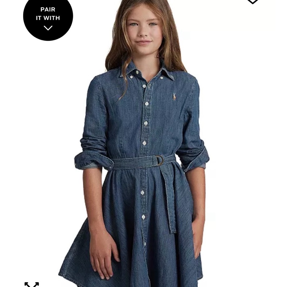 Polo Ralph Lauren Denim Blue Kids Dress